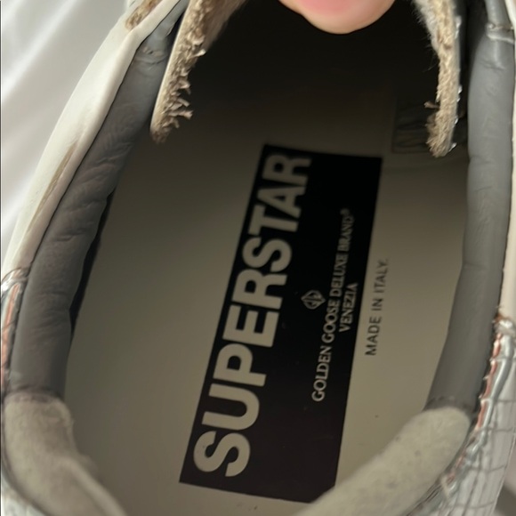 Golden Goose White and Gray Star Sneakers - Picture 3 of 6